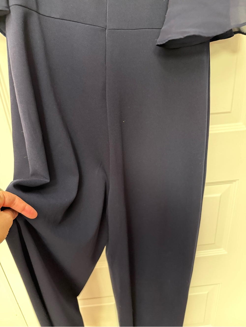 connected apparel Navy Maxi Dress with Flutter Sleeves - Picture 11 of 14